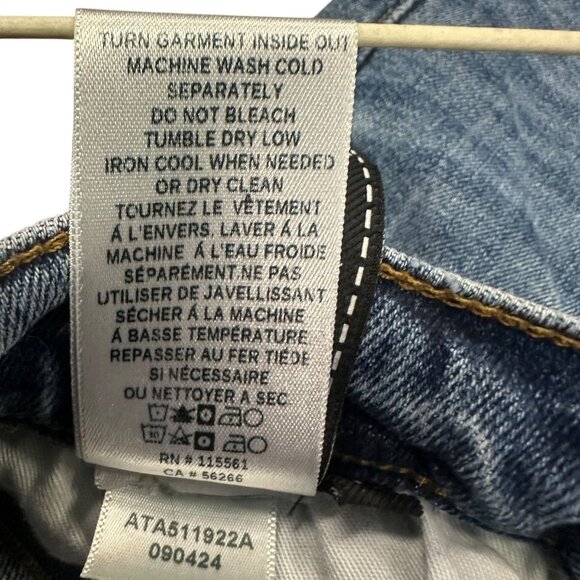 7 For All Mankind Slimmy Slim Straight Leg Jeans Mens 30 Preppy Normcore Classic - Picture 11 of 16